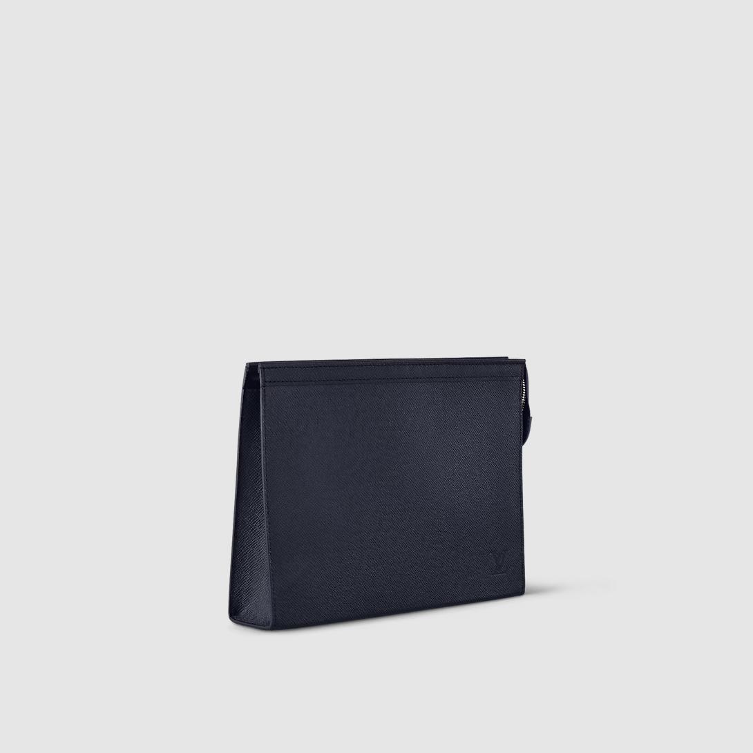 Túi Louis Vuitton Pochette Voyage Mm Taiga Nam Xanh Navy